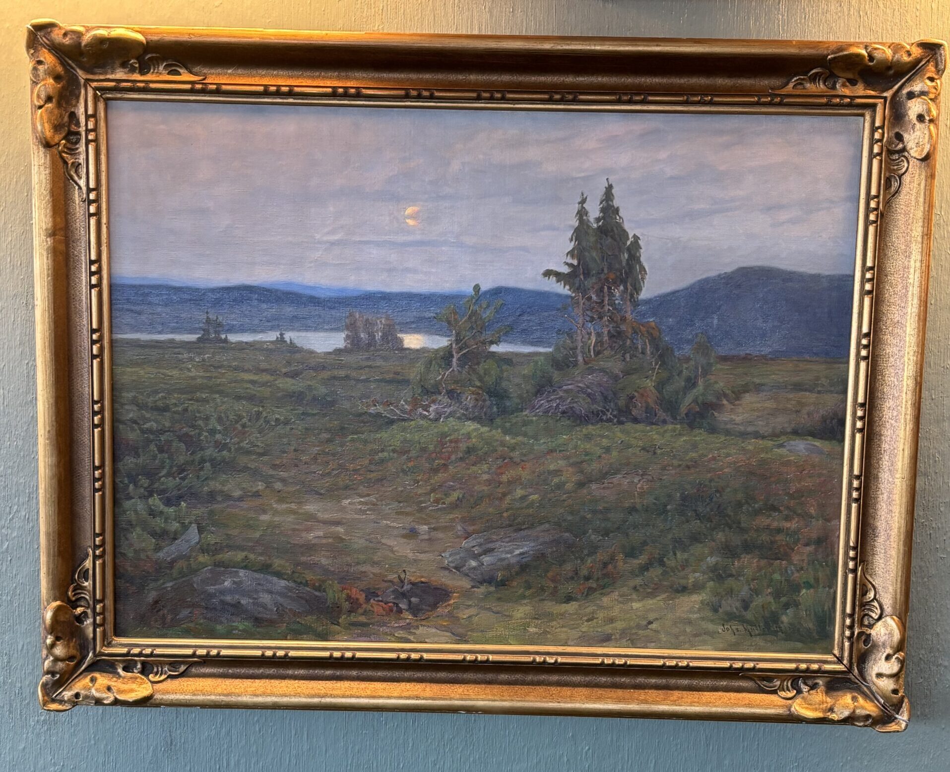 Måne over landskap