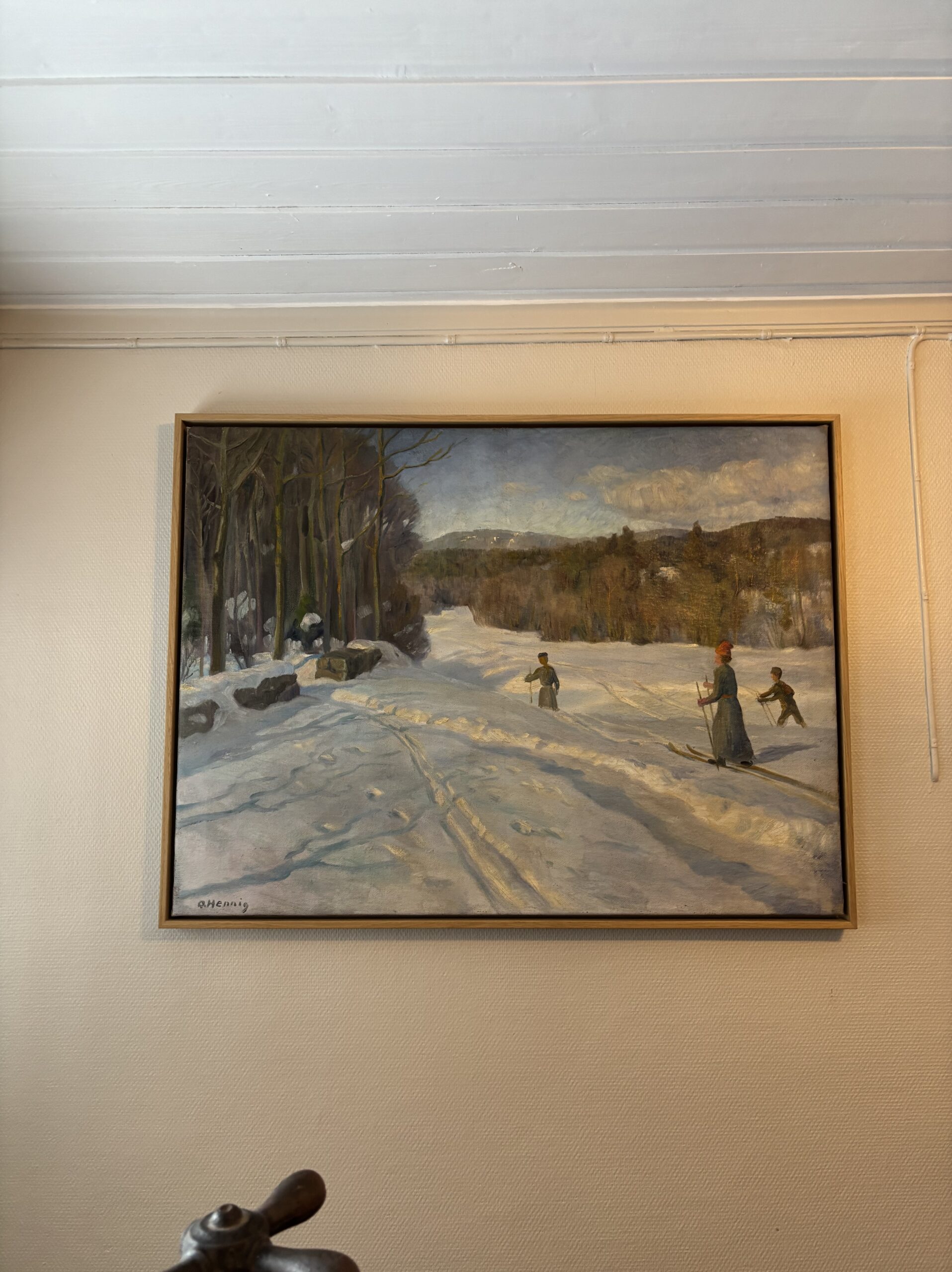 Skiløpere i Februarsol